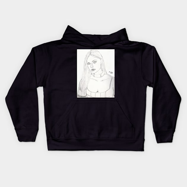 Elle Fanning Kids Hoodie by Caterino Books and Art